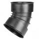 Twinwall Drainage Bend - 45 Degree x 150mm Black