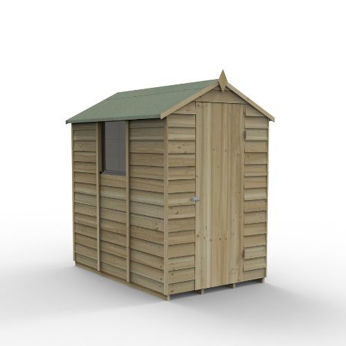 Forest Garden Apex Overlap Shed - 6' x 4'