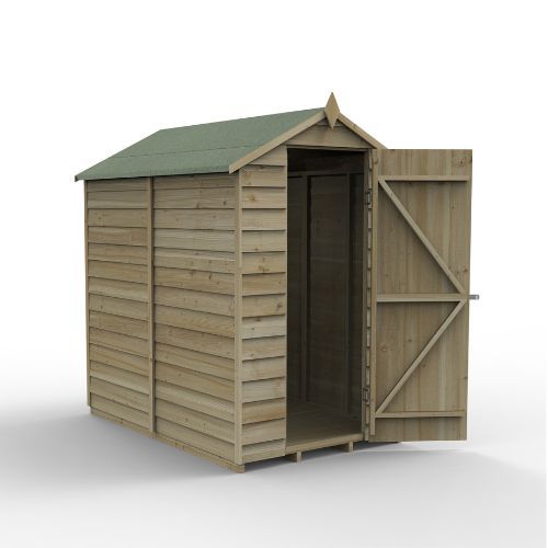 Forest Garden Apex Overlap Shed - No Window - 6' x 4'