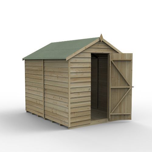 Forest Garden Apex Overlap Shed - No Window - 8' x 6'