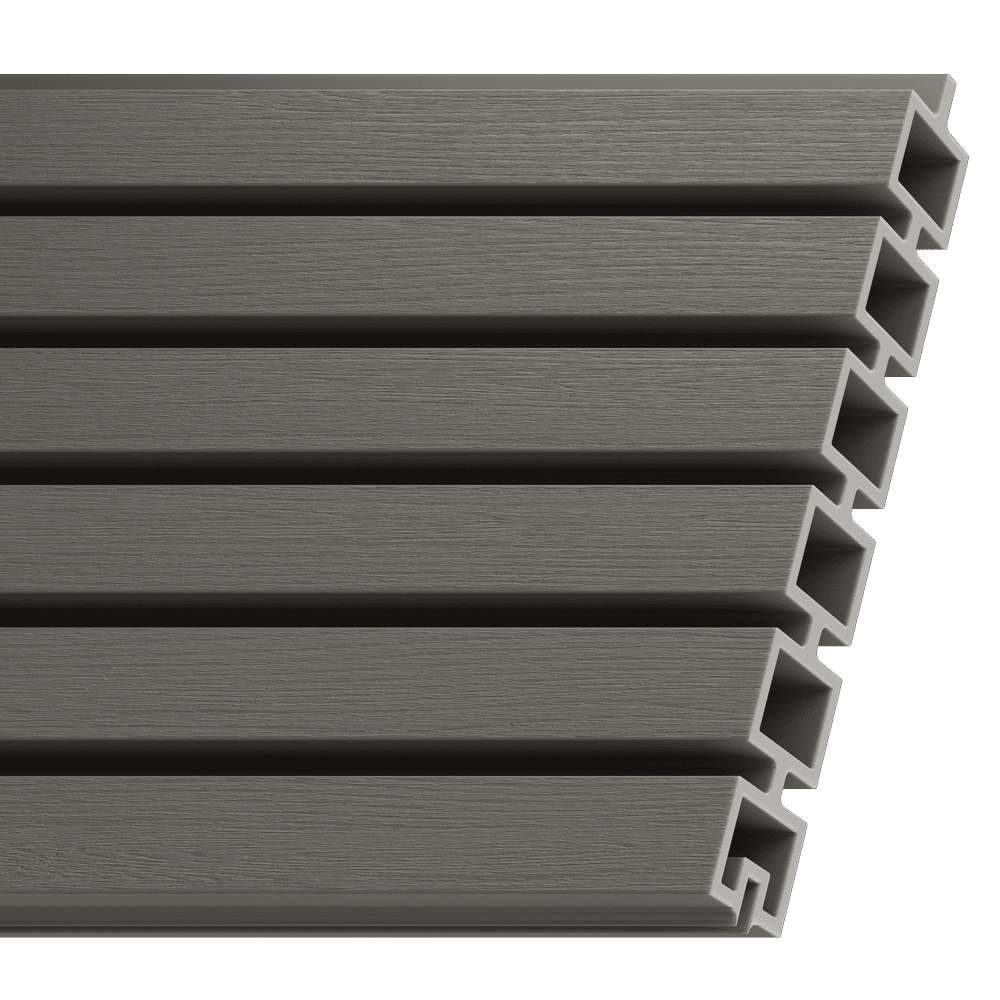 Durapost Urban Slatted Composite Fencing Board - 1830mm Grey - Pack of 2