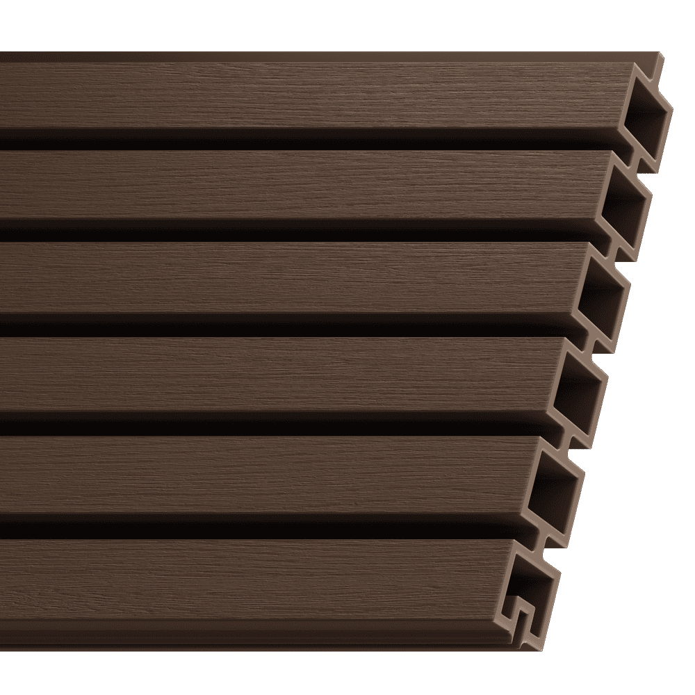 Durapost Urban Slatted Composite Fencing Board - 1830mm Brown - Pack of 2