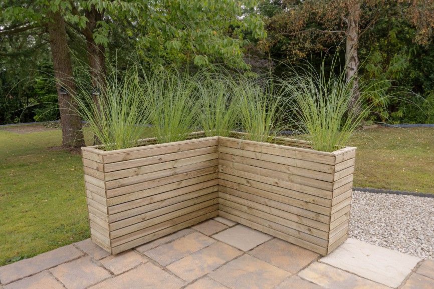 Linear Corner Wooden Planter - 1600mm x 1600mm