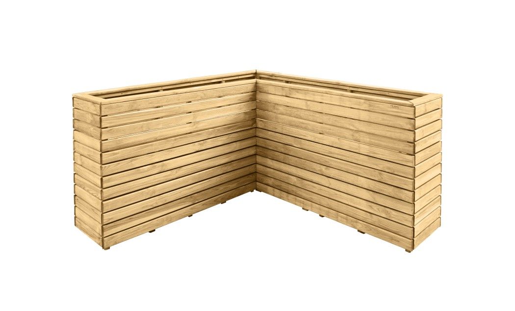 Linear Corner Wooden Planter - 1600mm x 1600mm