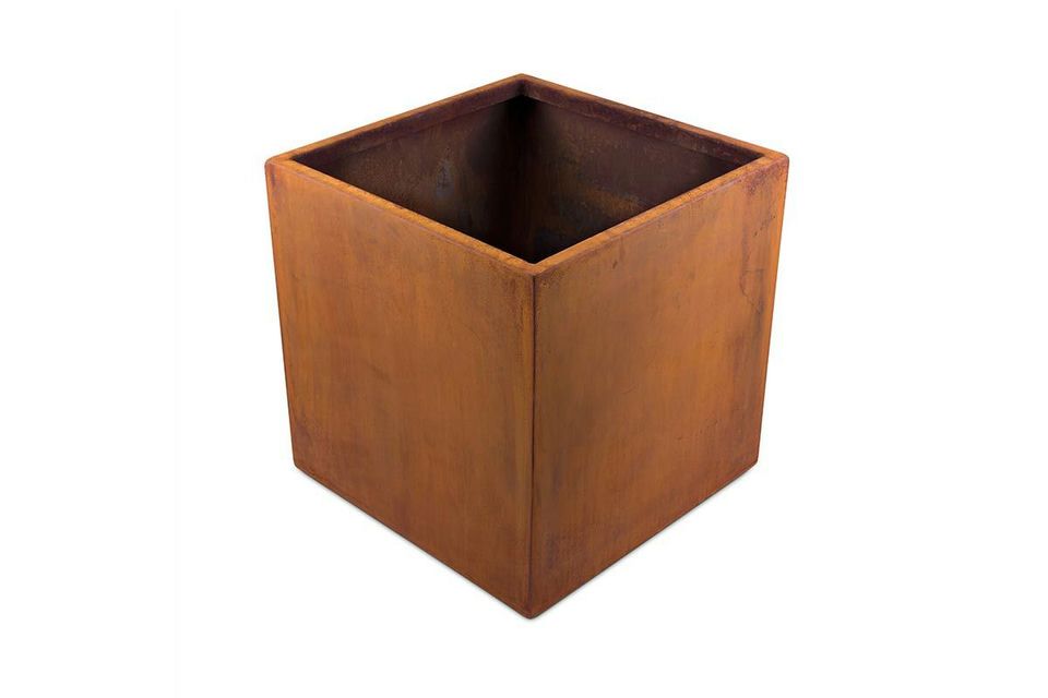 Corten Steel Cube Planter - 300mm x 300mm x 300mm