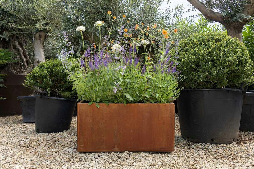 Corten Steel Trough Planter - 1200mm x 400mm x 400mm