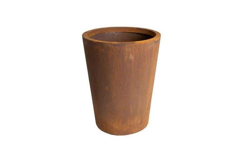 Corten Steel Tapered Cylinder Planter - 500mm x 400mm x 600mm