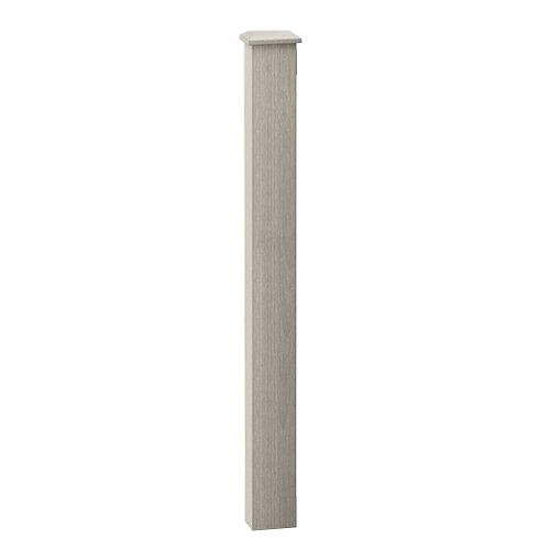 Composite Balustrade Frame Mount Newel & Cap Kit - 1100mm Ash