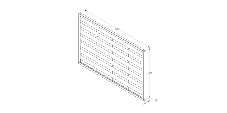 Pressure Treated Decorative Fence Panel - Europa Plain - 1800mm x 1500mm