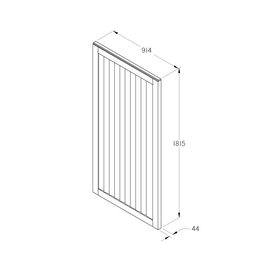 Timber Gate - Board - 1830mm