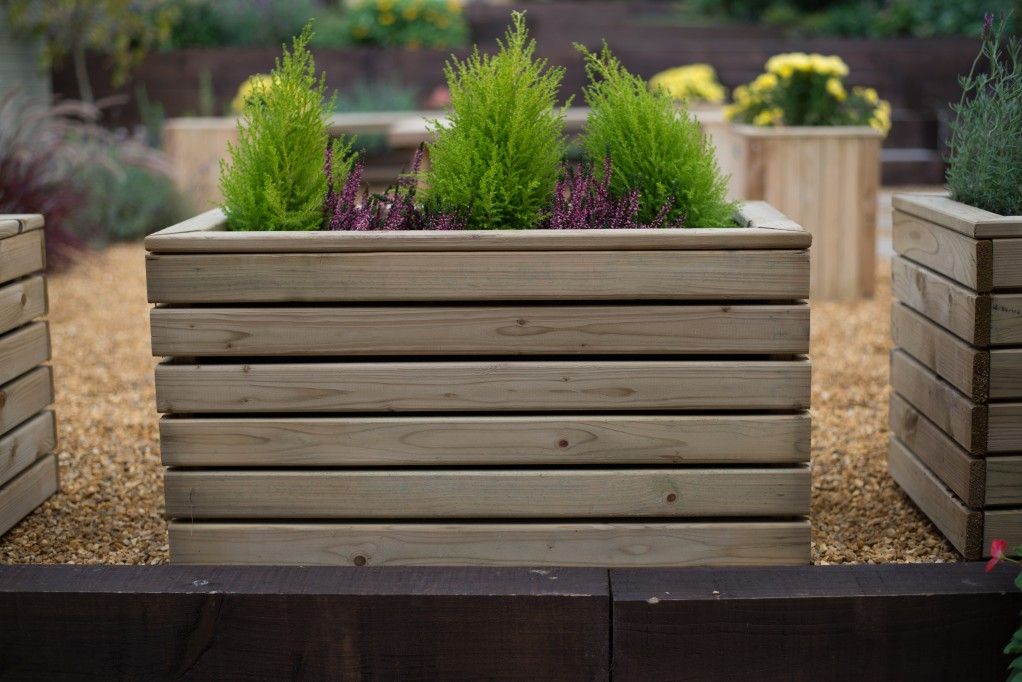 Rectangular Wooden Planter - 800mm x 400mm