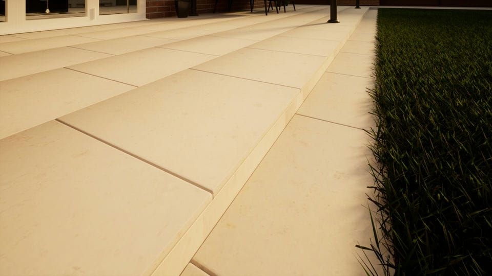 Limestone Paving - 600mm x 600mm x 25mm Jura Beige