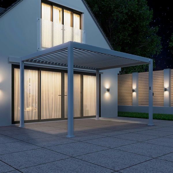 Titan Aluminium Pergola - 3600mm x 3000mm Rectangular - White