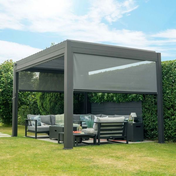 Titan Pergola Pull Down Screen - 3000mm - Grey