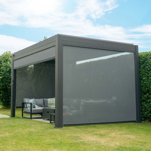 Titan Pergola Pull Down Screen - 3000mm - Grey