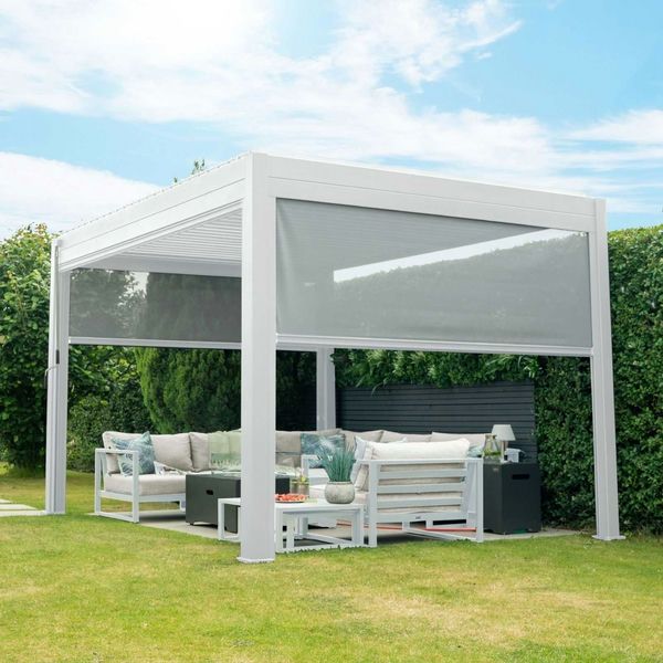 Titan Pergola Pull Down Screen - 3600mm - White