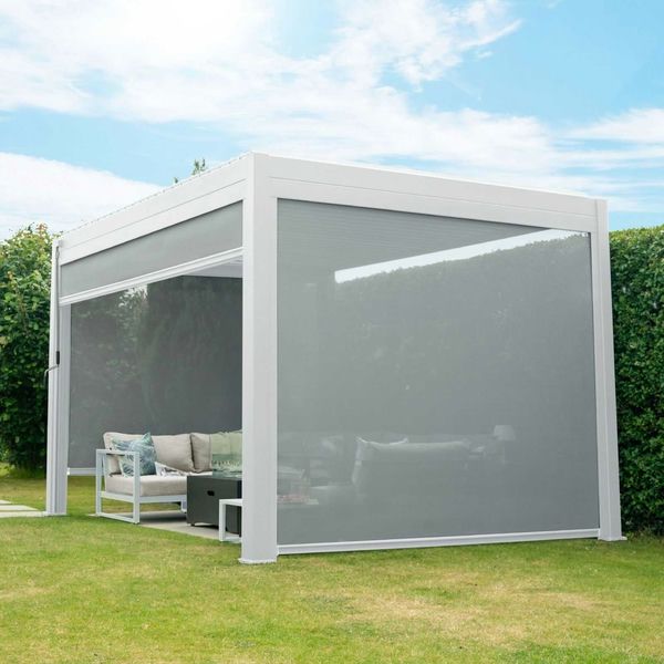 Titan Pergola Pull Down Screen - 4000mm - White