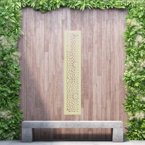 Aluminium Privacy Screen Bloom - Free Standing - 1800mm x 300mm Cream