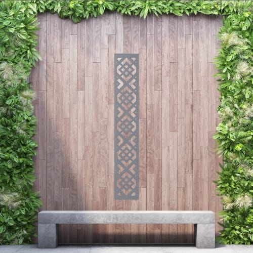 Aluminium Privacy Screen Diamond - Wall Mounted - 1800mm x 300mm Grey