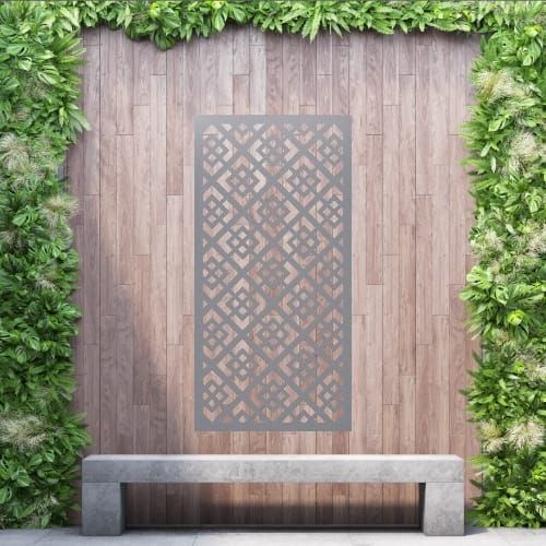 Aluminium Privacy Screen Diamond - Free Standing - 1800mm x 900mm Grey