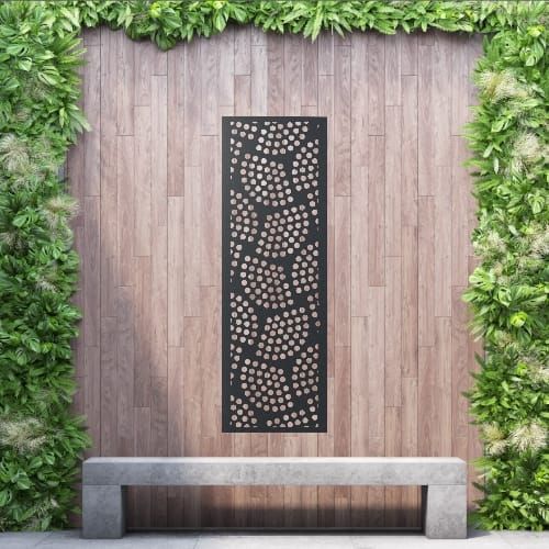 Aluminium Privacy Screen Eclipse - Wall Mounted - 1800mm x 600mm Black