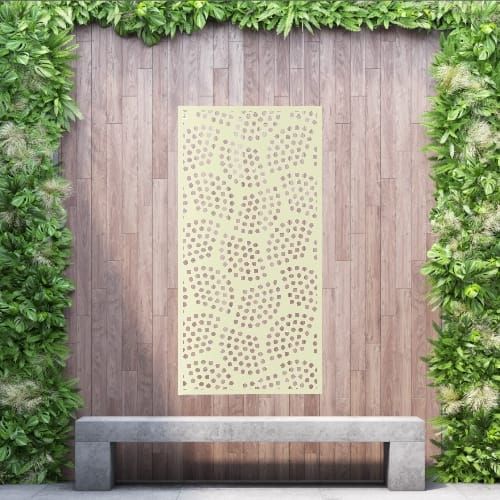 Aluminium Privacy Screen Eclipse - Wall Mounted - 1800mm x 900mm Cream