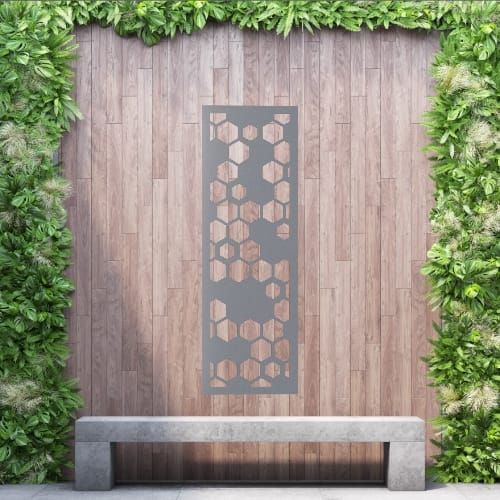 Aluminium Privacy Screen Honeycombe - Free Standing - 1800mm x 600mm Grey