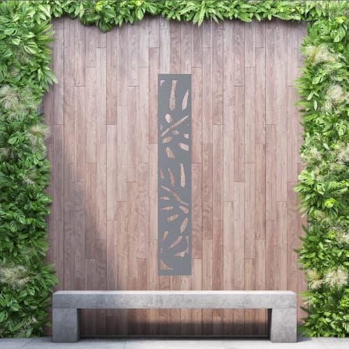 Aluminium Privacy Screen Monstera - Wall Mounted - 1800mm x 300mm Grey