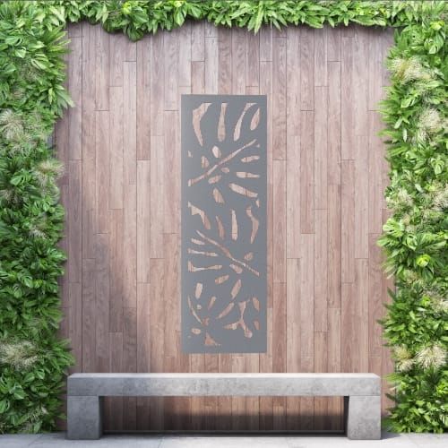 Aluminium Privacy Screen Monstera - Wall Mounted - 1800mm x 600mm Grey