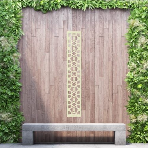 Aluminium Privacy Screen Morroco - Wall Mounted - 1800mm x 300mm Cream