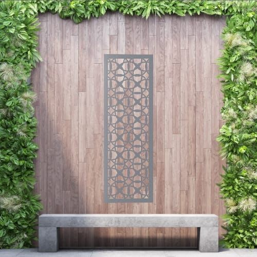 Aluminium Privacy Screen Morroco - Wall Mounted - 1800mm x 600mm Grey