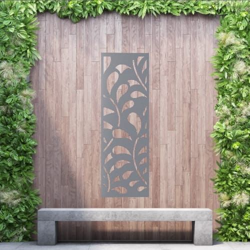 Aluminium Privacy Screen Paisley - Free Standing - 1800mm x 600mm Grey