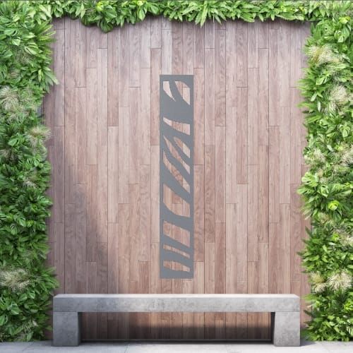 Aluminium Privacy Screen Safari - Wall Mounted - 1800mm x 300mm Grey