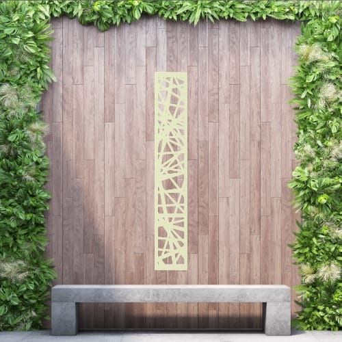 Aluminium Privacy Screen Tangled - Free Standing - 1800mm x 300mm Cream