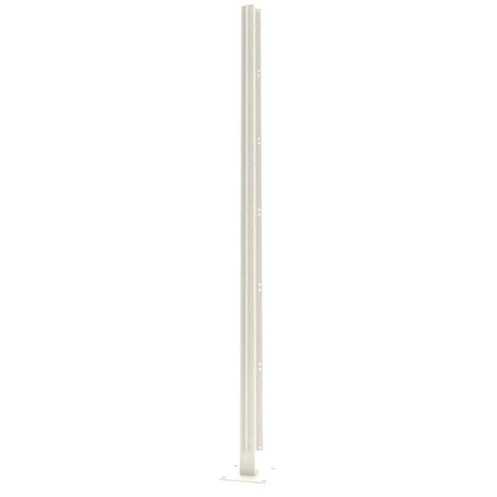 Aluminium Corner Post With Base For Privacy Screen - 1200mm x 60mm x 60mm Cream