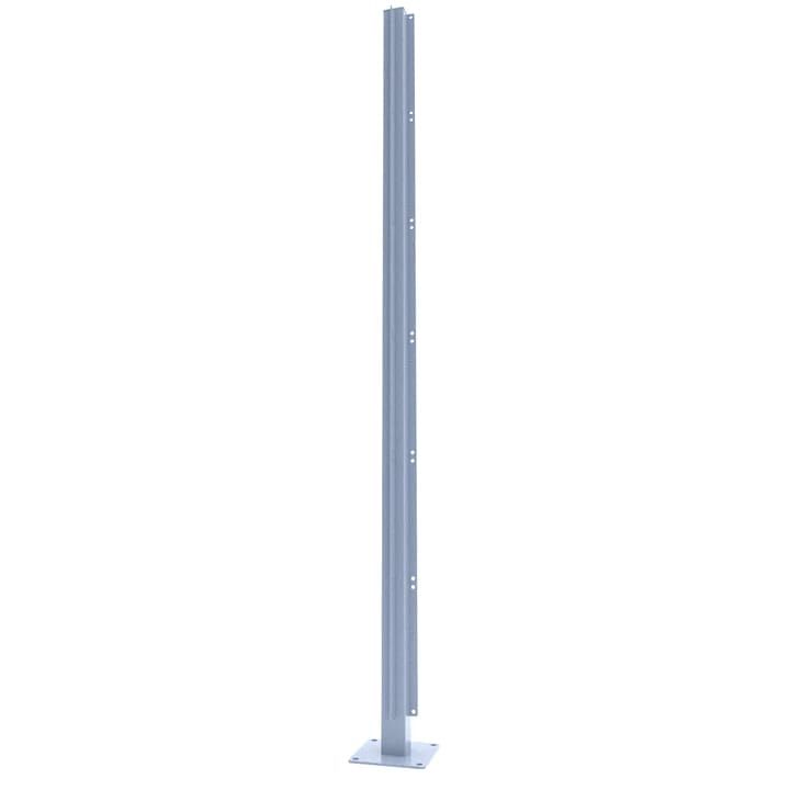 Aluminium Corner Post With Base For Privacy Screen - 1200mm x 60mm x 60mm Grey