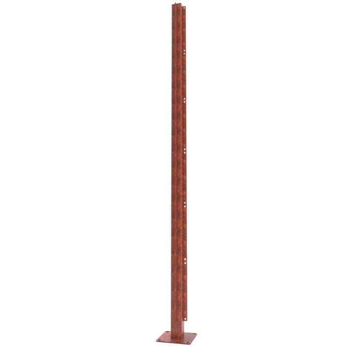 Steel Corner Post With Base For Privacy Screen - 1200mm x 60mm x 60mm Steel Corten