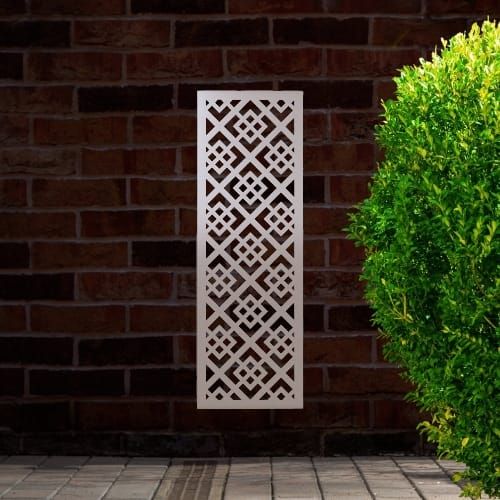 Steel Privacy Screen Diamond - Free Standing - 1800mm x 600mm Stainless Steel