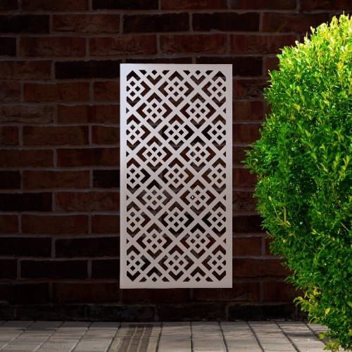 Steel Privacy Screen Diamond - Free Standing - 1800mm x 900mm Stainless Steel