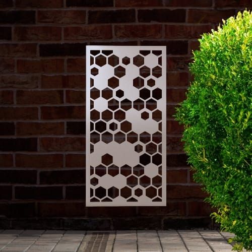 Steel Privacy Screen Honeycombe - Free Standing - 1800mm x 900mm Stainless Steel