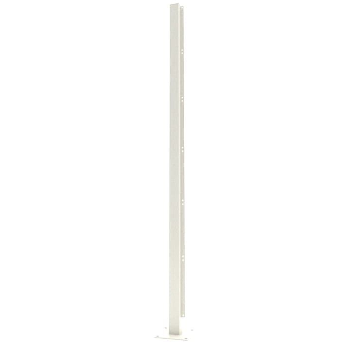 Aluminium Single Post With Base For Privacy Screen - 1200mm x 60mm x 60mm Cream