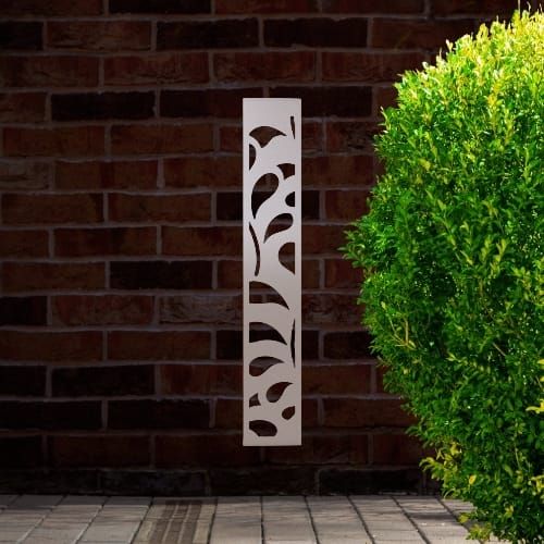 Steel Privacy Screen Paisley - Free Standing - 1800mm x 300mm Stainless Steel