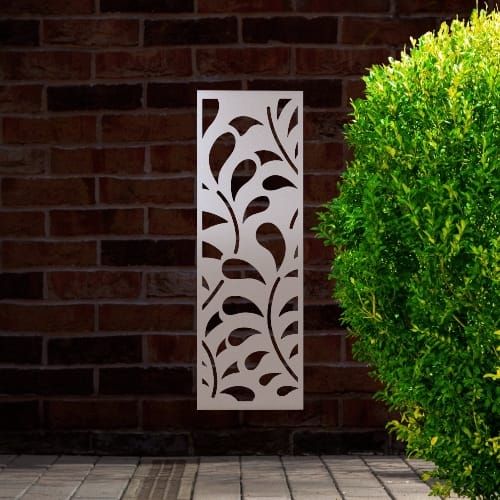 Steel Privacy Screen Paisley - Free Standing - 1800mm x 600mm Stainless Steel