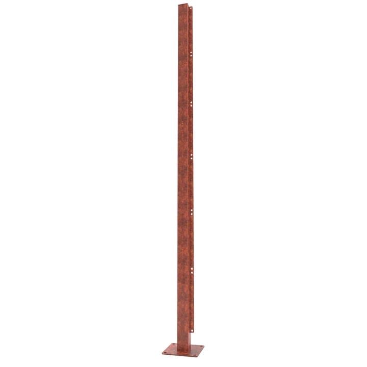 Steel Single Post With Base For Privacy Screen - 1200mm x 60mm x 60mm Steel Corten