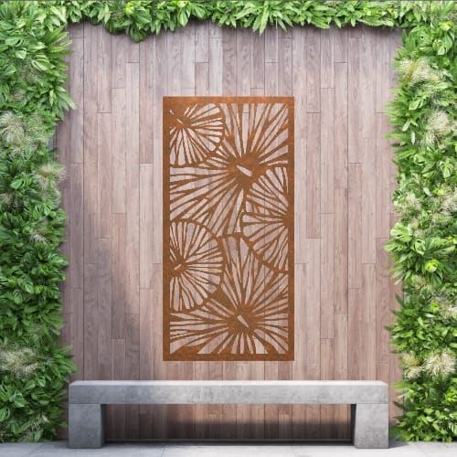 Steel Privacy Screen Segments - Wall Mounted - 1800mm x 900mm Steel Corten