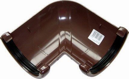 FloPlast Mini Gutter Angle - 90 Degree x 76mm Brown