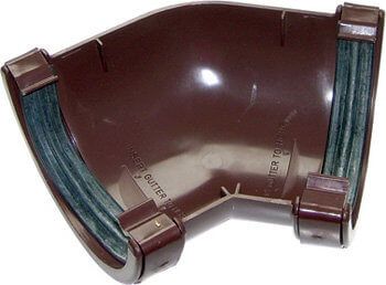 FloPlast Mini Gutter Angle - 135 Degree x 76mm Brown