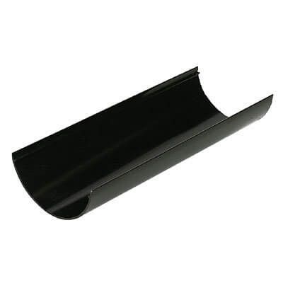 FloPlast Mini Gutter - 76mm x 2mtr Black - Pack of 6