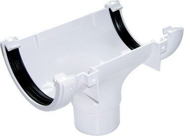 FloPlast Mini Gutter Running Outlet - 76mm White