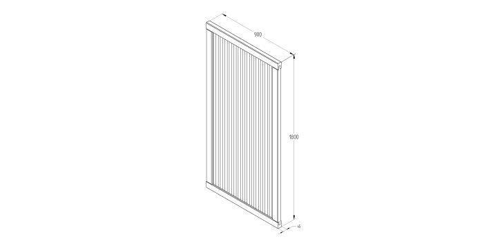 Timber Gate - Decibel - 1830mm